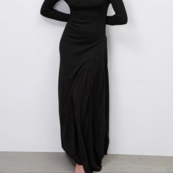 Zara Dresses Zara Combination Knit Dress Black Poshmark
